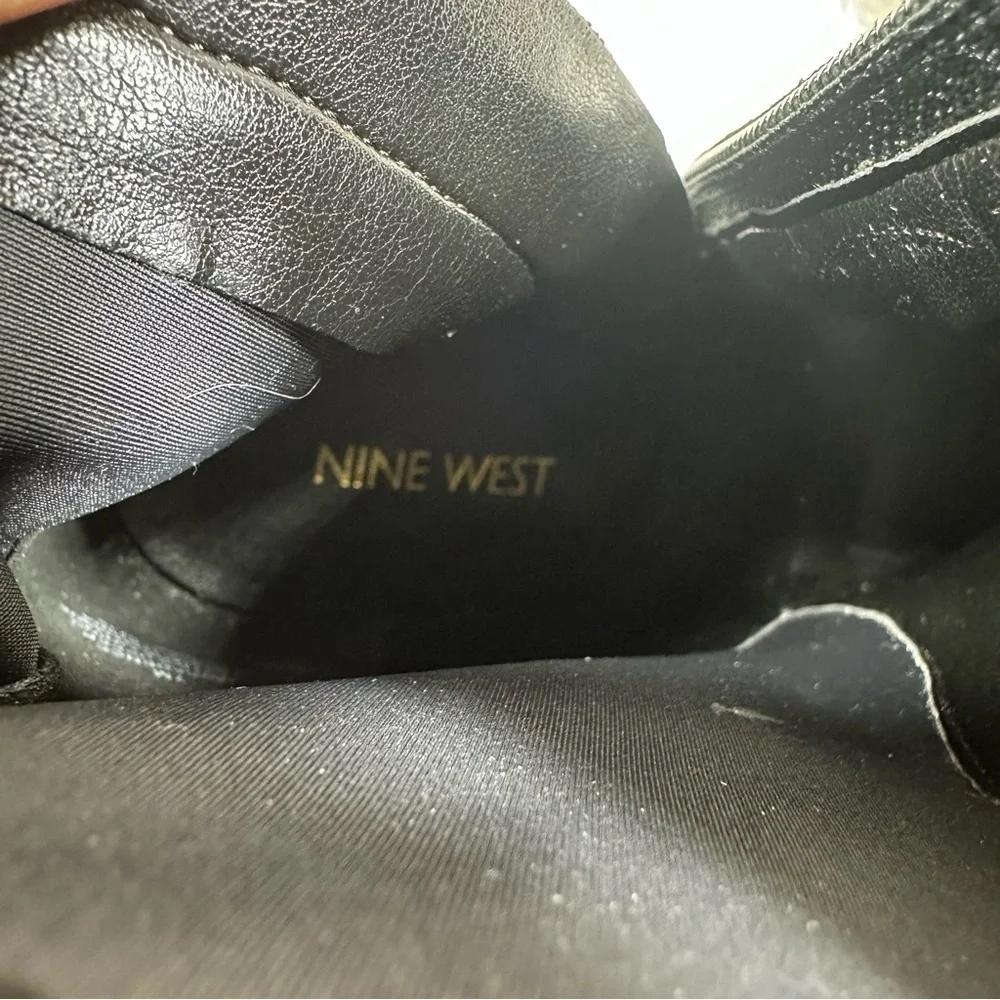 Nine West Cadence Sexy Suede Like Textile Booties Black #9‎